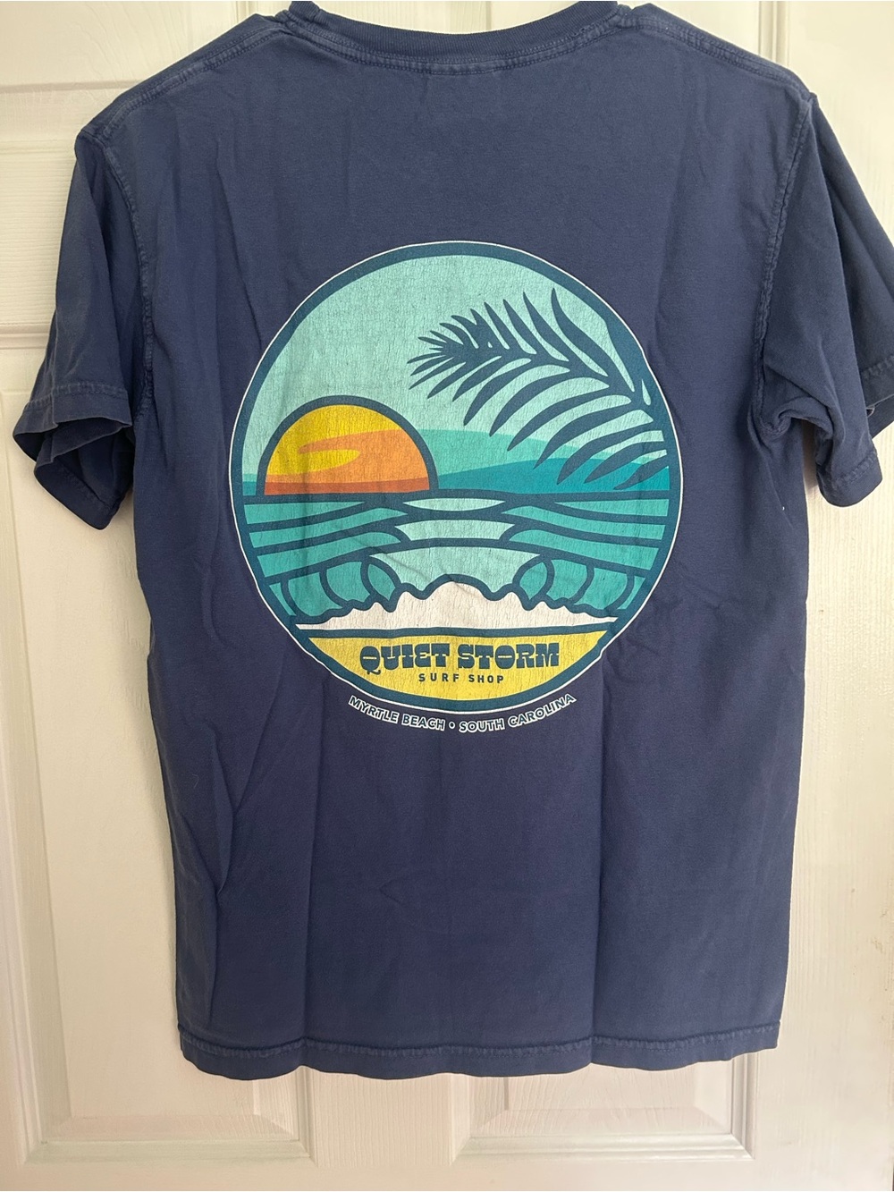 Quiet Storm Navy Graphic Surf T-Shirt